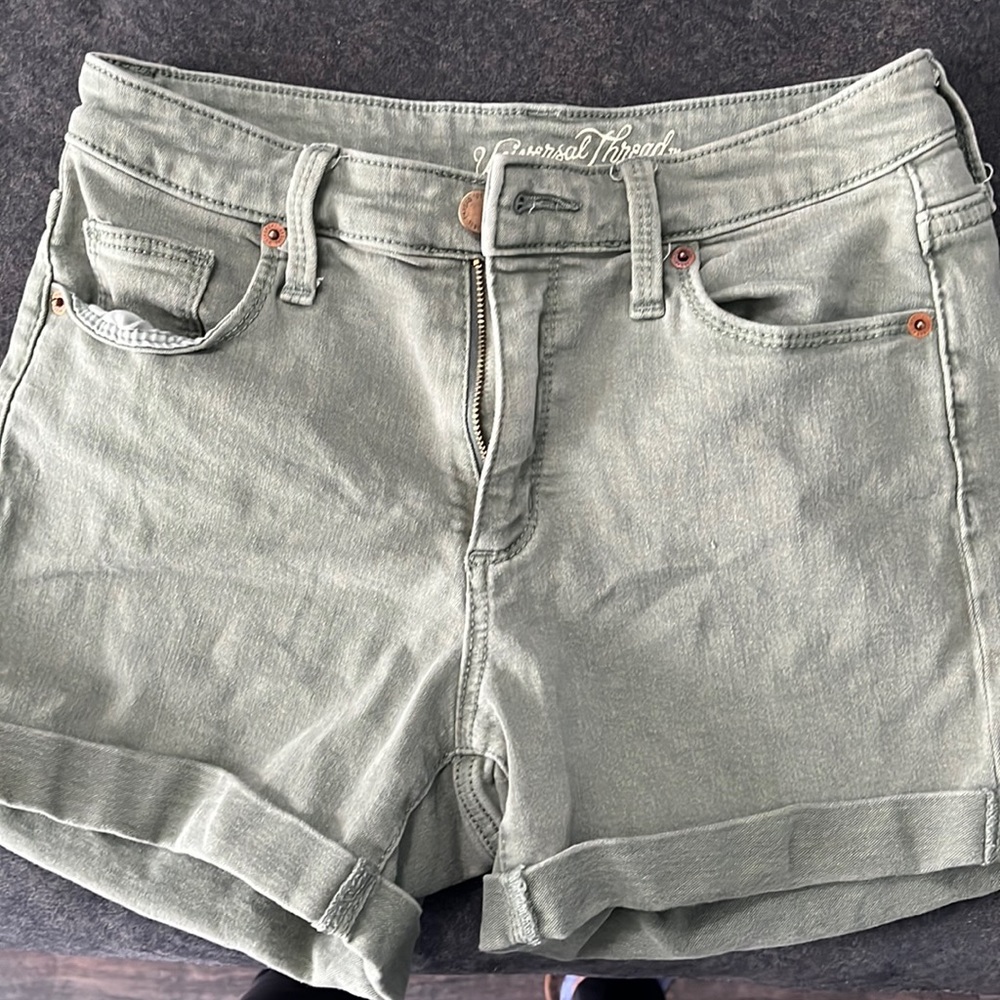 Army green shorts